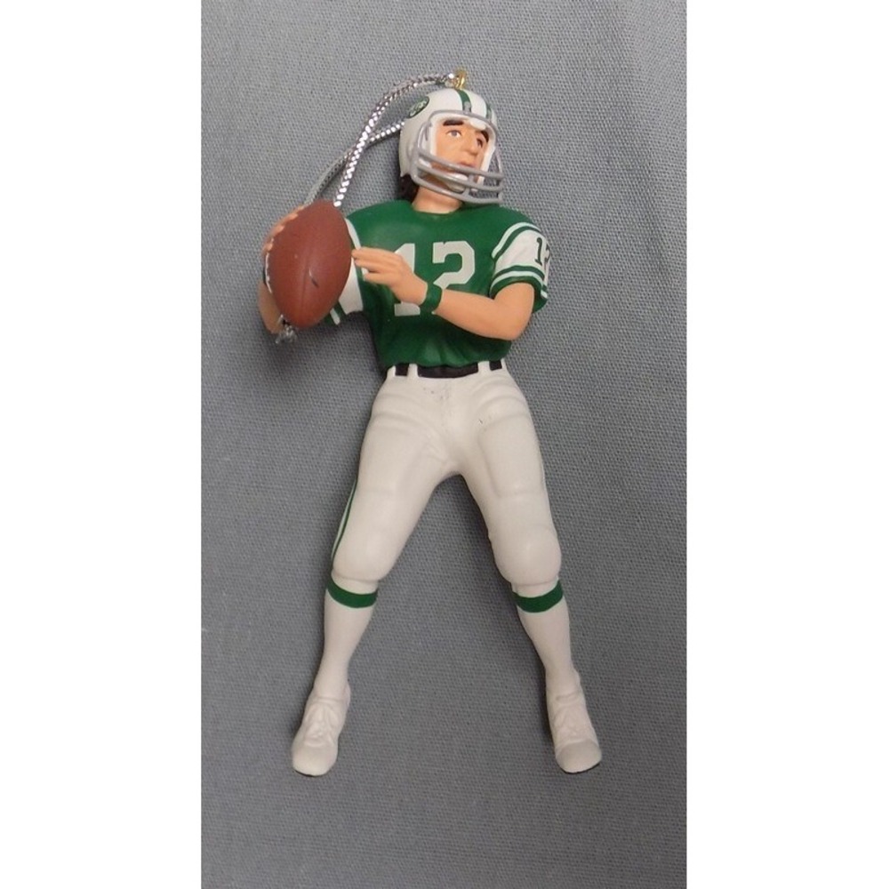 NY Jets Joe Namath Ornament Christmas 1997 w/ Card Football Legends MIB Hallmark